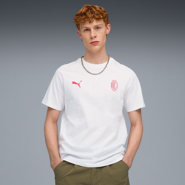 AC Milan FtblEssentials Tee Men, PUMA White-For All Time Red, extralarge
