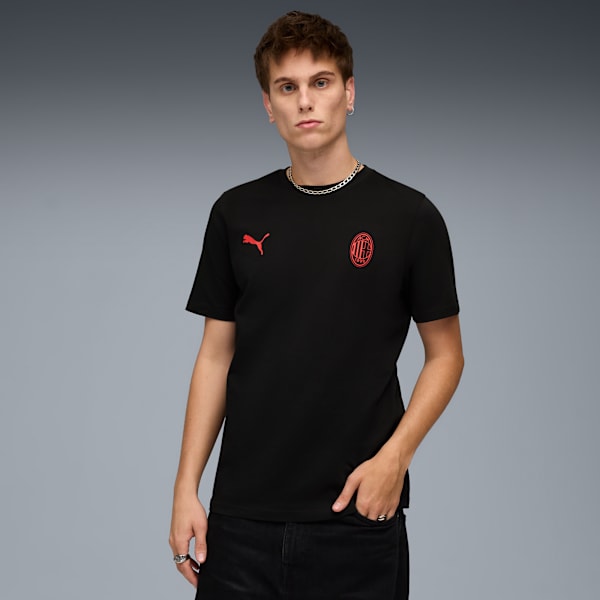 AC Milan FtblEssentials Tee Men, PUMA Black-For All Time Red, extralarge