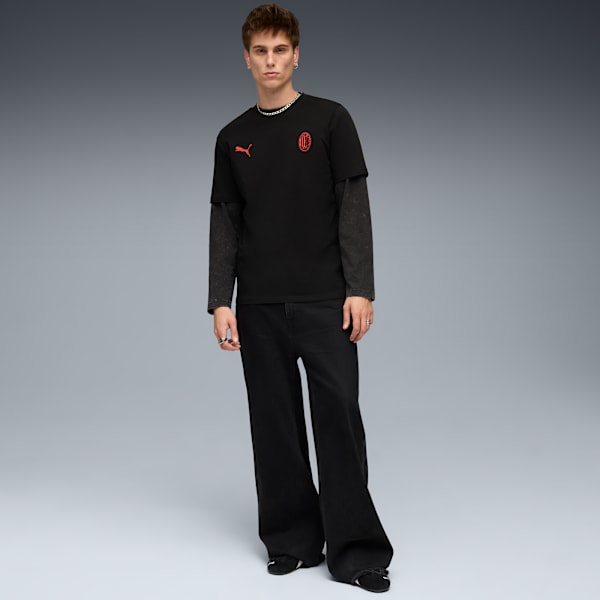 AC Milan FtblEssentials Tee Men, PUMA Black-For All Time Red, extralarge