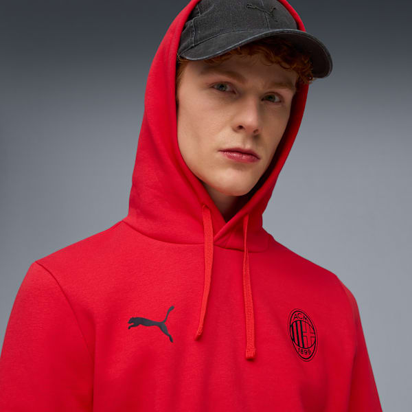 AC Milan FtblEssentials Hoodie Men, For All Time Red-PUMA Black, extralarge