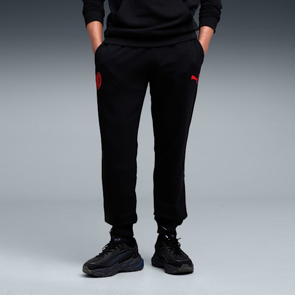 AC Milan Football&nbsp;Essential Men's Regular Fit Pants, PUMA Black-For All Time Red, extralarge-IND