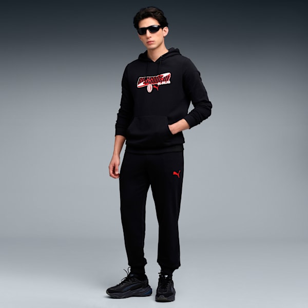 AC Milan Football&nbsp;Essential Men's Regular Fit Pants, PUMA Black-For All Time Red, extralarge-IND