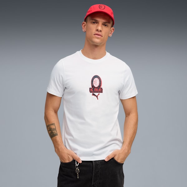 メンズ ACミラン FTBLCULTURE 半袖 Tシャツ, PUMA White-For All Time Red, extralarge-JPN