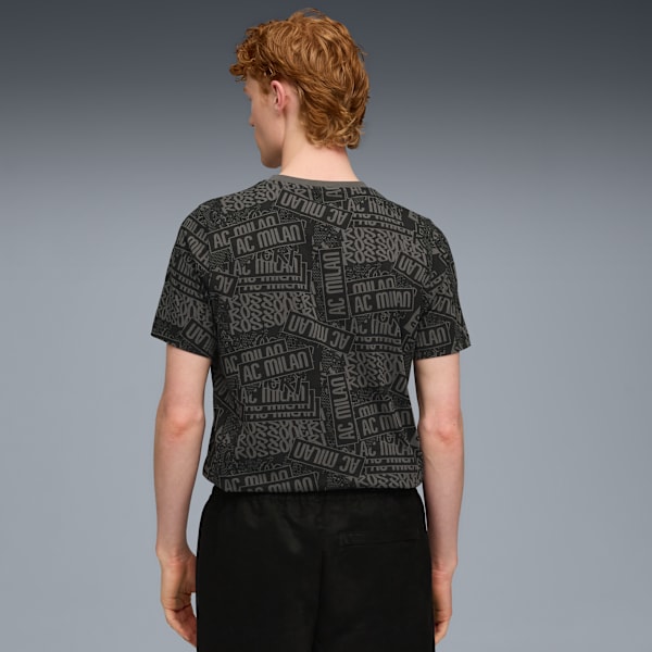 メンズ ACミラン FTBLCULTURE AOP 半袖 Tシャツ, PUMA Black-For All Time Red, extralarge-JPN