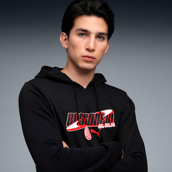 ACM Football Culture Regular Fit Hoodie, PUMA Black-For All Time Red, extralarge-IND