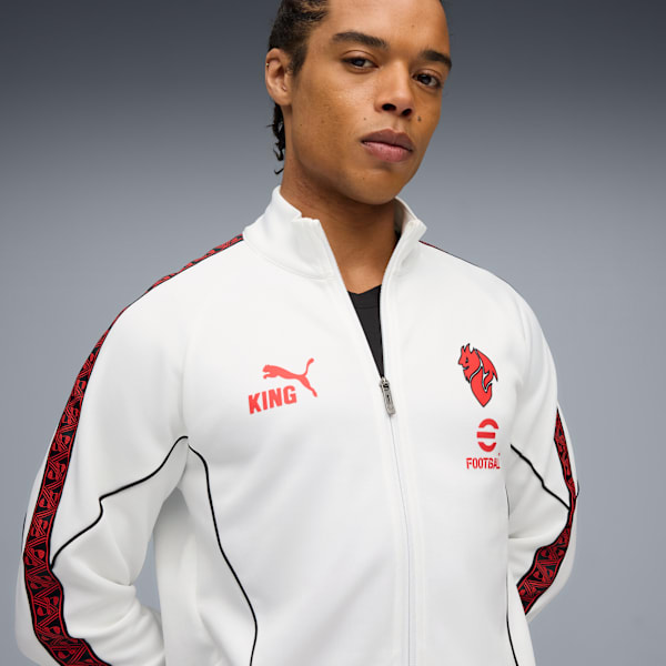 AC Milan KING Anthem Jacket Men, PUMA White-For All Time Red, extralarge