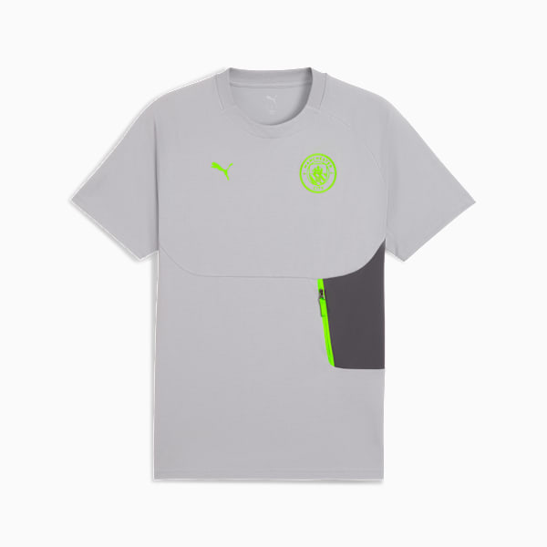 メンズ マンチェスターシティ FC プーマテック ポケット 半袖 Tシャツ, Galactic Gray-Pro Green, extralarge-JPN