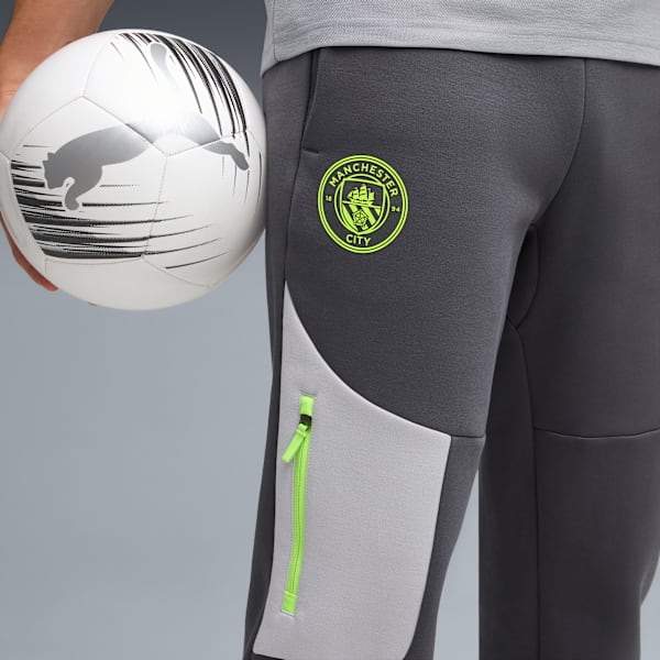 メンズ マンチェスターシティ FC プーマテック スウェットパンツ 裏起毛, Galactic Gray-Pro Green, extralarge-JPN