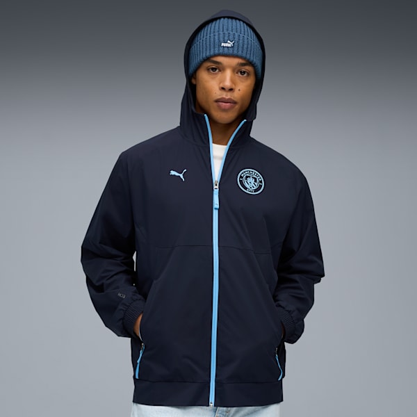 Manchester City PUMATECH Woven Jacket Men, Deep Navy-Team Light Blue, extralarge-GBR