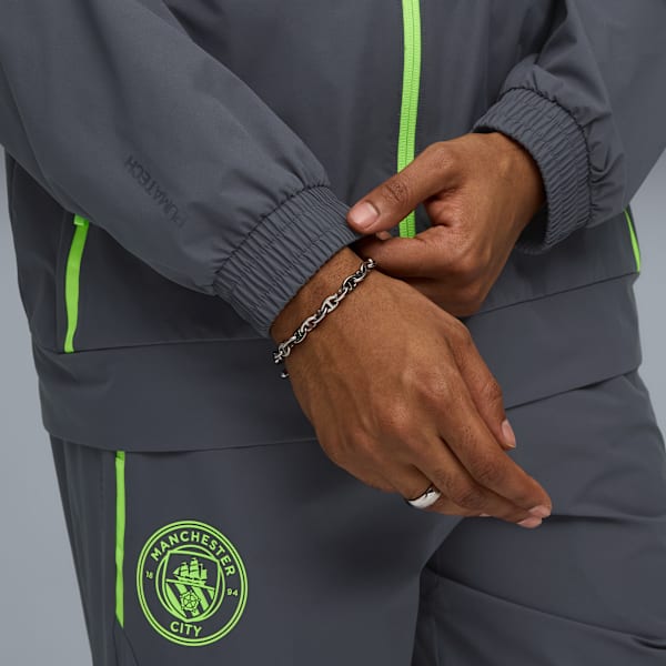 メンズ マンチェスターシティ FC プーマテック ウーブン ジャケット, Galactic Gray-Pro Green, extralarge-JPN