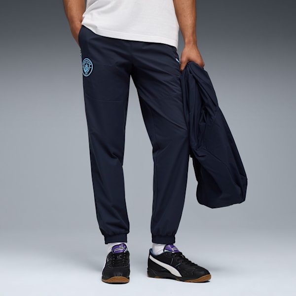 Manchester City PUMATECH Woven Pants Men, Deep Navy-Team Light Blue, extralarge-GBR