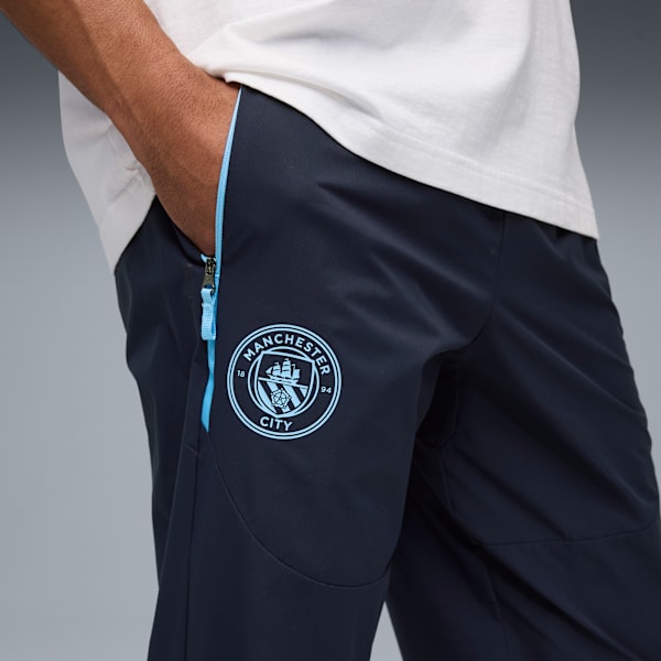 Manchester City PUMATECH Woven Pants Men, Deep Navy-Team Light Blue, extralarge-GBR