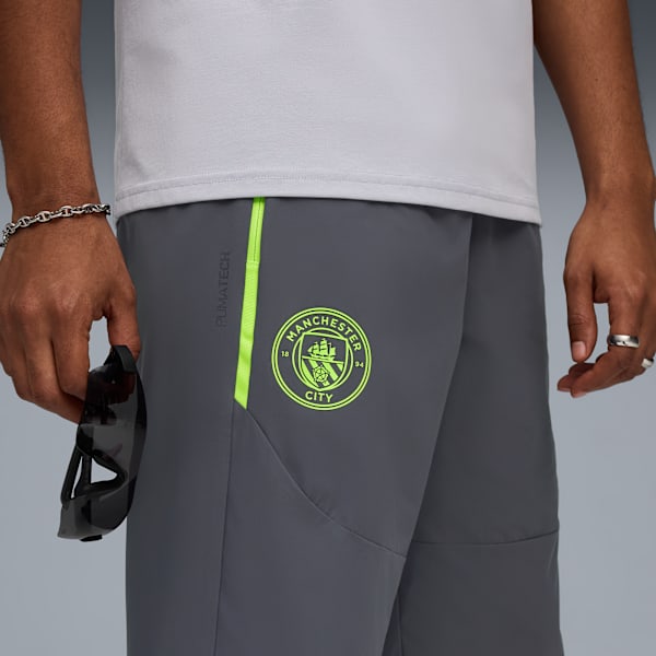 メンズ マンチェスターシティ FC プーマテック ウーブン パンツ, Galactic Gray-Pro Green, extralarge-JPN