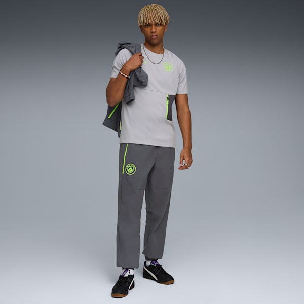 メンズ マンチェスターシティ FC プーマテック ウーブン パンツ, Galactic Gray-Pro Green, extralarge-JPN