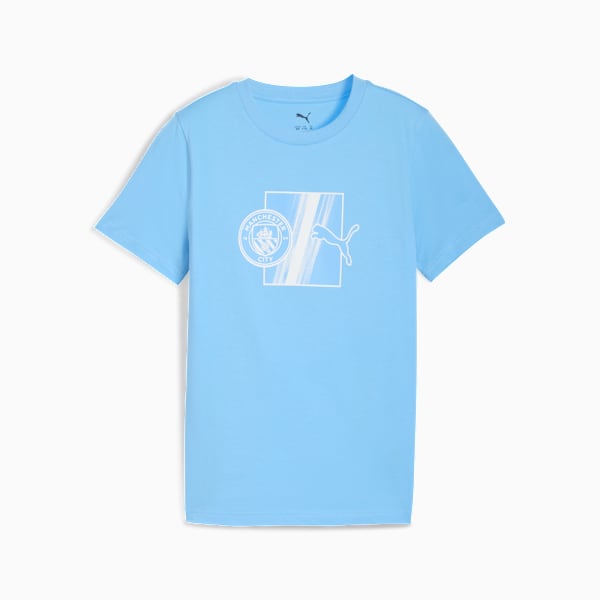 Manchester City FtblCulture Tee Youth, Team Light Blue-PUMA White, extralarge-GBR