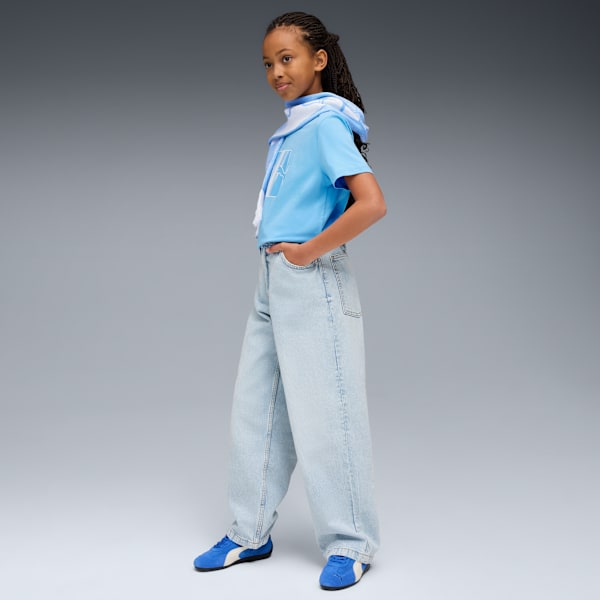 Manchester City FtblCulture Tee Youth, Team Light Blue-PUMA White, extralarge-GBR