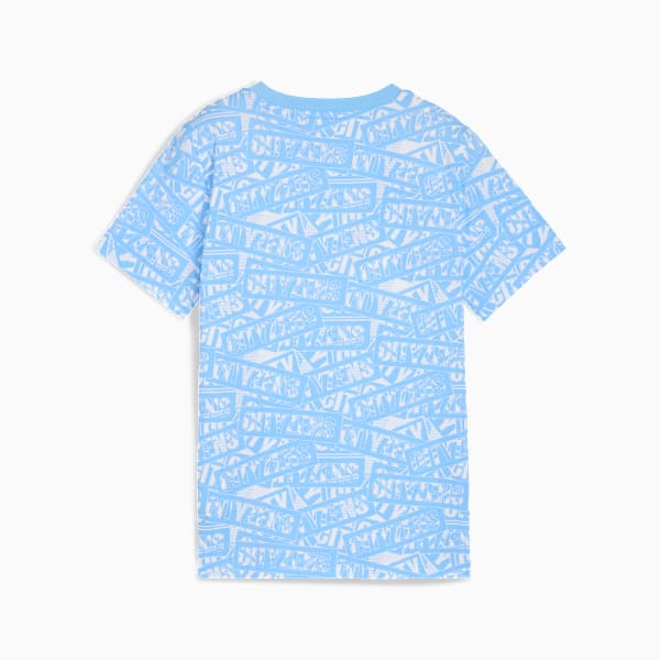 Manchester City FtblCulture All-Over Print Tee Youth, Team Light Blue-PUMA White, extralarge-GBR