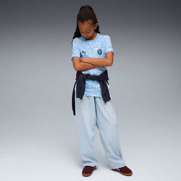 Manchester City FtblCulture All-Over Print Tee Youth, Team Light Blue-PUMA White, extralarge-GBR