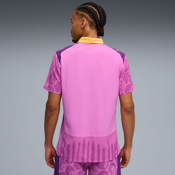 KIDSUPER x BORUSSIA DORTMUND Authentic Jersey Men, Mauve Pop-Faster Yellow, extralarge