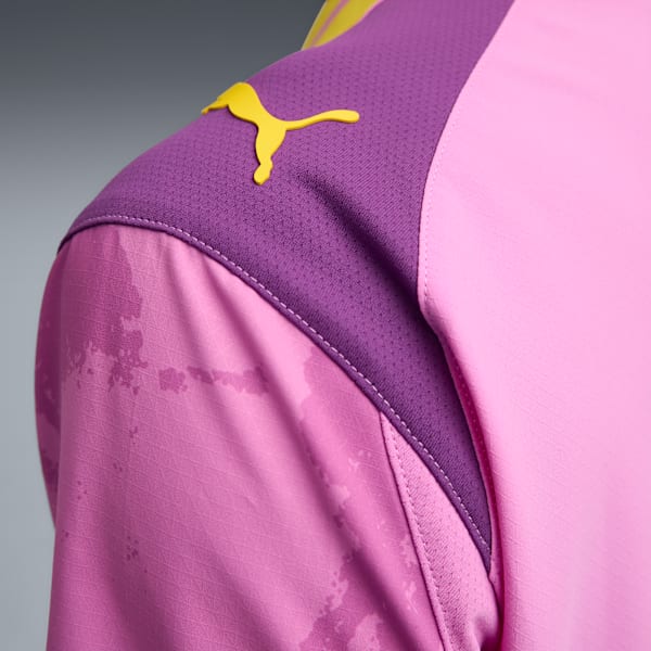 KIDSUPER x BORUSSIA DORTMUND Authentic Jersey Men, Mauve Pop-Faster Yellow, extralarge