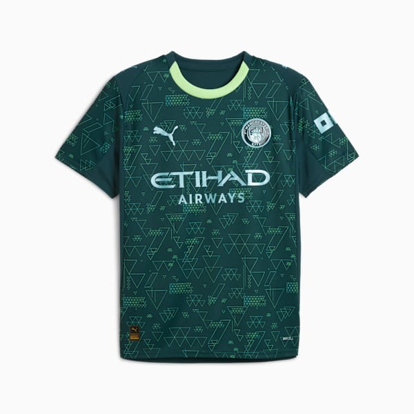 Manchester City Men's 4th Jersey Replica, Green Terrain, extralarge-IND