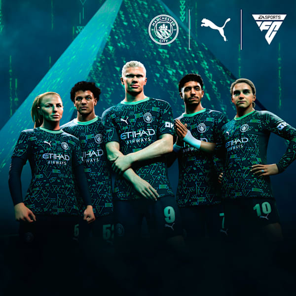 Manchester City Men's 4th Jersey Replica, Green Terrain, extralarge-IND