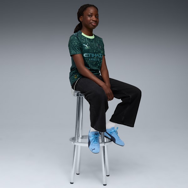 Maillot de soccer authentique Manchester City 25/26 extérieur Enfant et adolescent, Green Terrain, extralarge