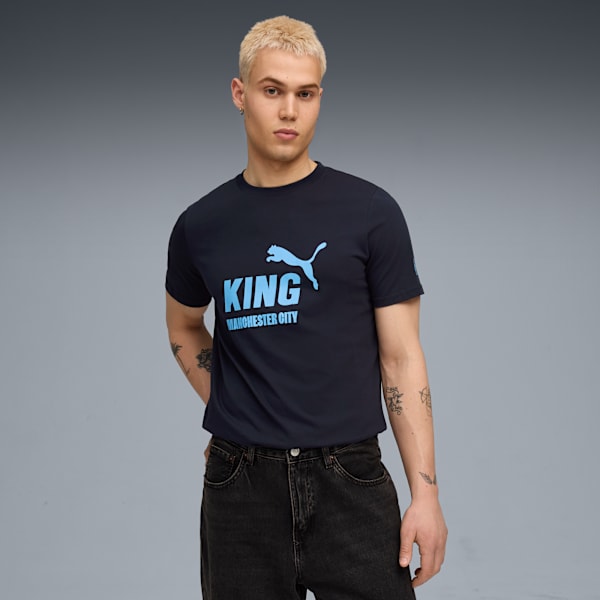 Manchester City KING Logo Tee Men, Deep Navy-Team Light Blue, extralarge-GBR