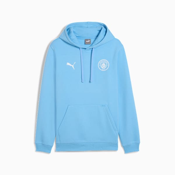 Manchester City FtblEssentials Hoodie Men, Team Light Blue-PUMA White, extralarge-GBR