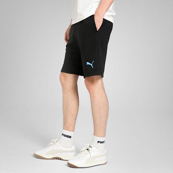 Manchester City 25/26 Men's Football Essential Shorts, PUMA Black-Team Light Blue, extralarge-IND