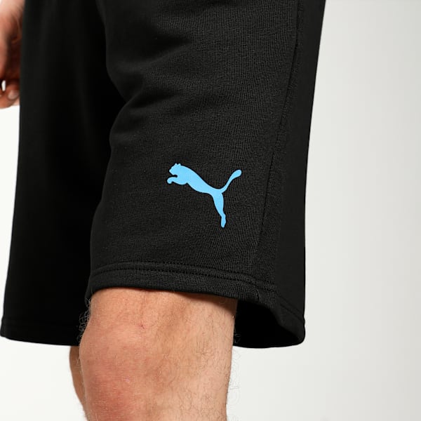 Manchester City 25/26 Men's Football Essential Shorts, PUMA Black-Team Light Blue, extralarge-IND