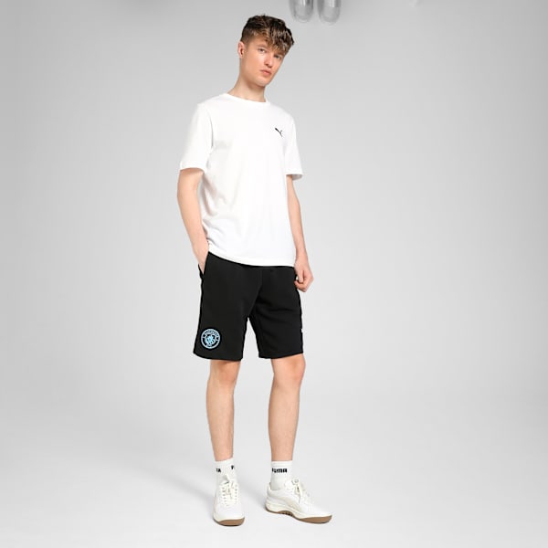 Manchester City 25/26 Men's Football Essential Shorts, PUMA Black-Team Light Blue, extralarge-IND