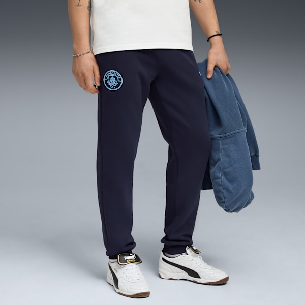 Manchester City FtblEssentials Pants Men, PUMA Navy-Team Light Blue, extralarge-GBR