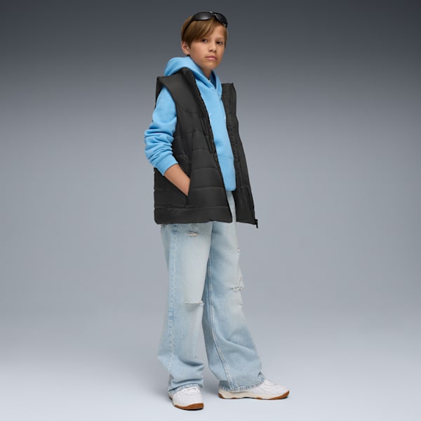 Manchester City FtblEssentials Hoodie Big Kids, Team Light Blue-PUMA White, extralarge