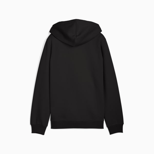 Manchester City FtblEssentials Hooded Jacket Big Kids, PUMA Black-Team Light Blue, extralarge