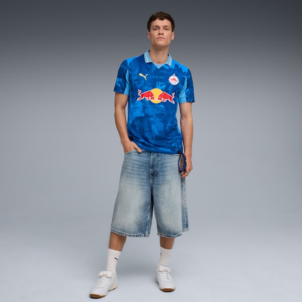 KIDSUPER x FC RED BULL SALZBURG Jersey Men, Ultra Blue-Lemon Meringue, extralarge