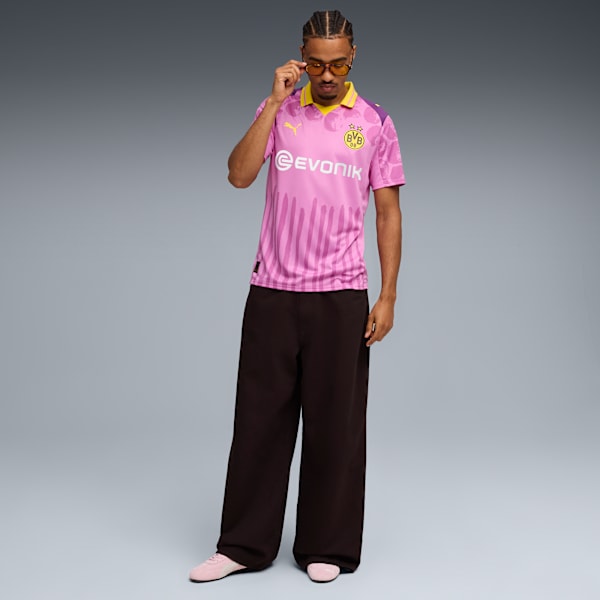 PUMA x KIDSUPER Borussia Dortmund Replica Men's Soccer Jersey, Mauve Pop-Faster Yellow, extralarge
