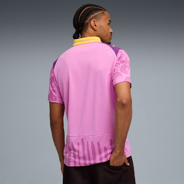 PUMA x KIDSUPER Men’s Replica Football Jersey, Mauve Pop-Faster Yellow, extralarge-IND