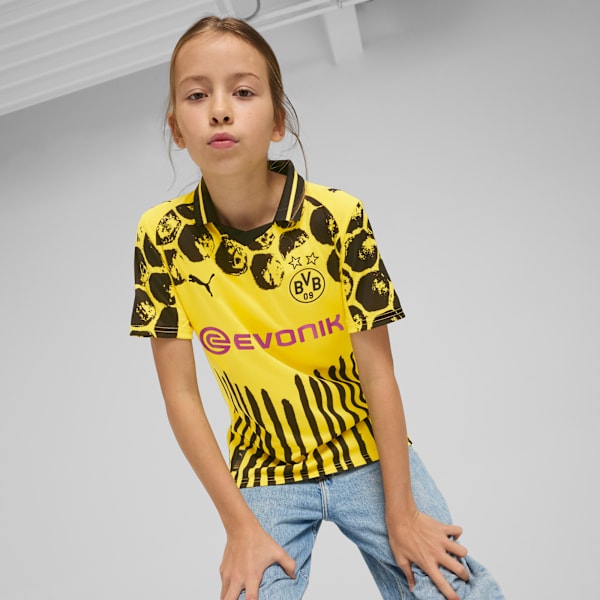 Jersey KIDSUPER x BORUSSIA DORTMUND para adolescentes, Faster Yellow-PUMA Black, extralarge