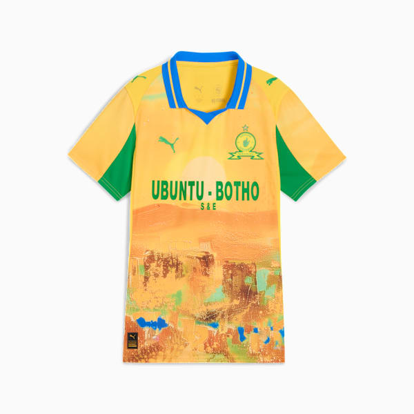 KIDSUPER x MAMELODI SUNDOWNS Jersey Women, Pelé Yellow-Fast Green, extralarge