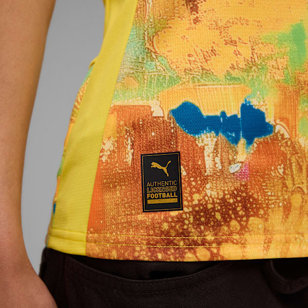 Jersey para mujer KIDSUPER x MAMELODI SUNDOWNS, Pelé Yellow-Fast Green, extralarge