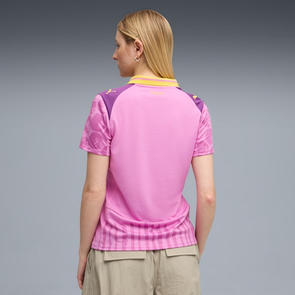 KIDSUPER x BORUSSIA DORTMUND Jersey Women, Mauve Pop-Faster Yellow, extralarge