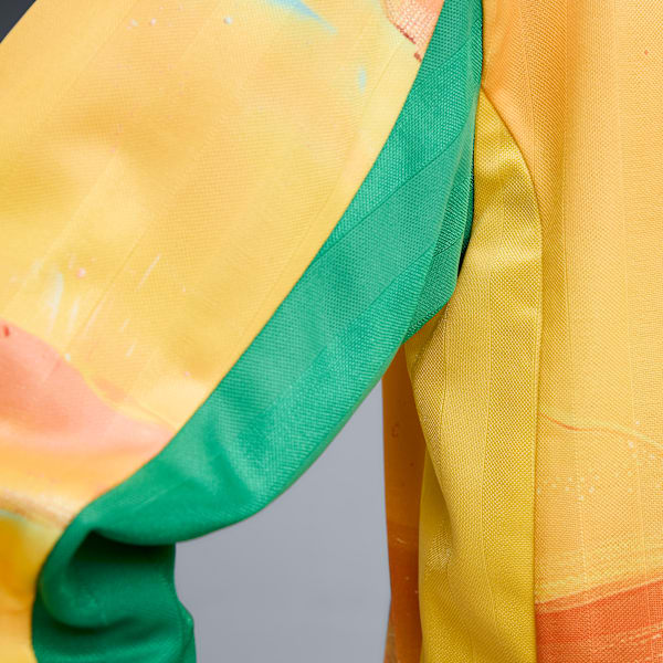 メンズ PUMA x KIDSUPER STUDIOS マメロディ サンダウンズFC レトロ 長袖 シャツ, Pelé Yellow-Fast Green, extralarge-JPN
