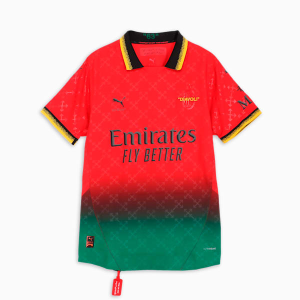 メンズ ACミラン x Off-White オーセンティック 半袖 ユニフォーム, For All Time Red-PUMA Black, extralarge-JPN