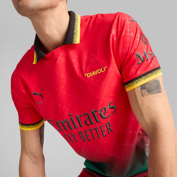 AC MILAN x OFF-WHITE™ Authentic Men's Jersey, For All Time Red-PUMA Black, extralarge-IND
