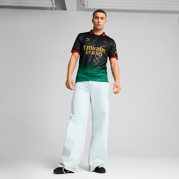 AC MILAN x OFF-WHITE™ Replica Men's Soccer Jersey, PUMA Black-Power Green, extralarge