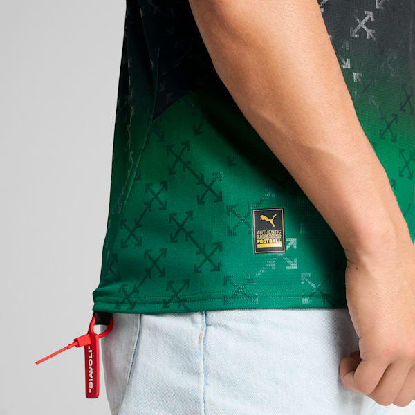 メンズ ACミラン x Off-White レプリカ 半袖 ユニフォーム, PUMA Black-Power Green, extralarge-JPN