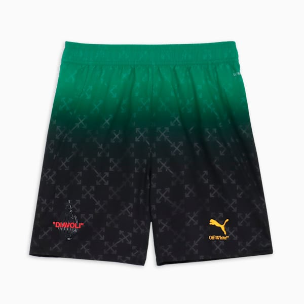 メンズ ACミラン x Off-White オーセンティック ショーツ, PUMA Black-Power Green, extralarge-JPN
