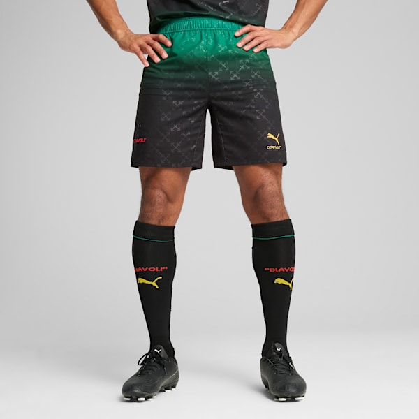 AC MILAN x OFF-WHITE™ Authentic Men's Shorts, PUMA Black-Power Green, extralarge-IND