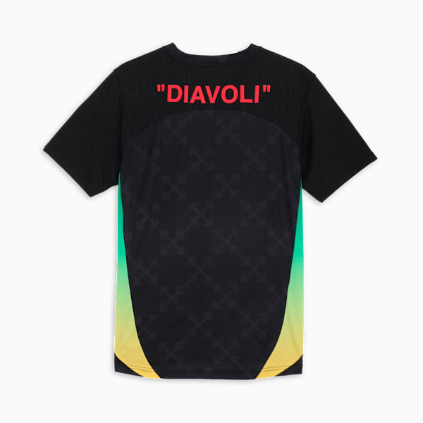 メンズ ACミラン x Off-White プレマッチ 半袖 シャツ, PUMA Black-For All Time Red, extralarge-JPN